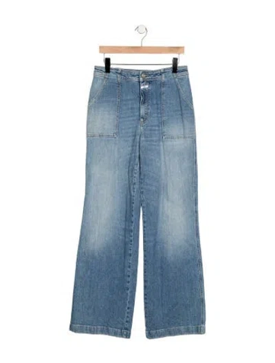Pre-owned Closed High-rise Wide Leg Jeans In Blue