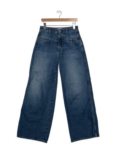Pre-owned Closed High-rise Wide Leg Jeans In Blue