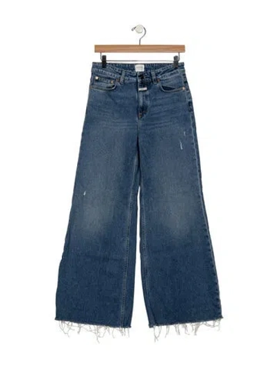 Pre-owned Closed High-rise Wide Leg Jeans In Blue