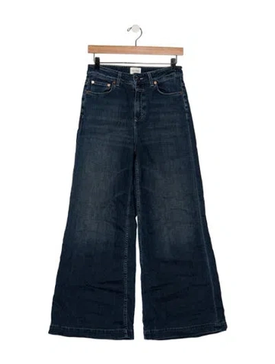 Pre-owned Closed High-rise Wide Leg Jeans In Blue