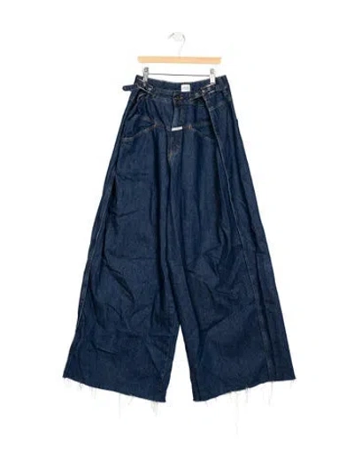 Pre-owned Closed High-rise Wide Leg Jeans In Blue