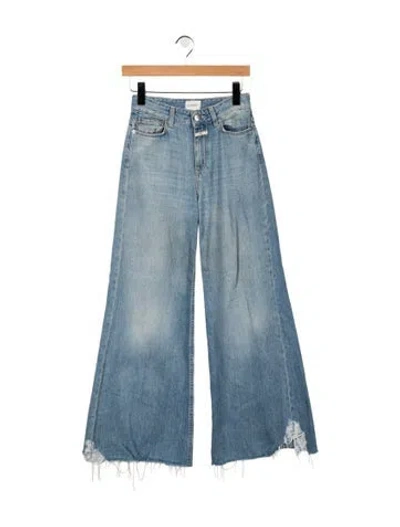 Pre-owned Closed High-rise Wide Leg Jeans In Blue