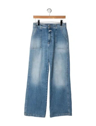 Pre-owned Closed High-rise Wide Leg Jeans In Blue