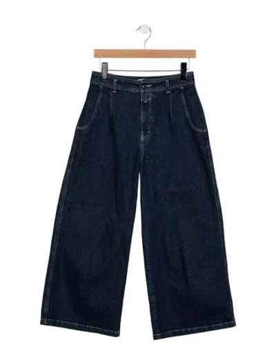 Pre-owned Closed High-rise Wide Leg Jeans In Blue