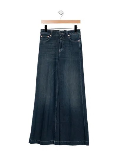 Pre-owned Closed High-rise Wide Leg Jeans In Blue