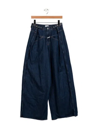 Pre-owned Closed High-rise Wide Leg Jeans In Blue