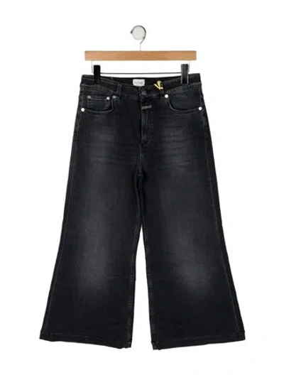 Pre-owned Closed High-rise Wide Leg Jeans In Gray