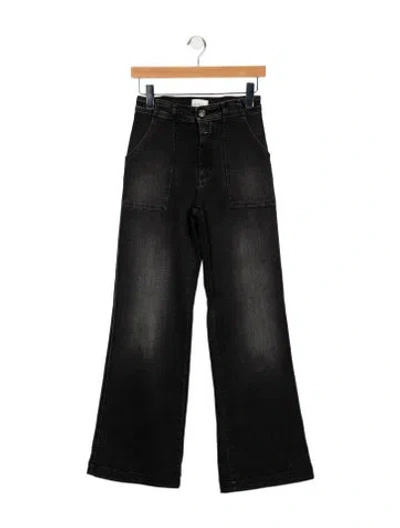 Pre-owned Closed High-rise Wide Leg Jeans In Gray