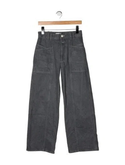 Pre-owned Closed High-rise Wide Leg Jeans In Gray