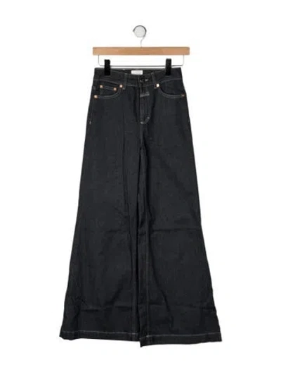 Pre-owned Closed High-rise Wide Leg Jeans In Gray