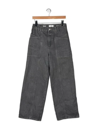 Pre-owned Closed High-rise Wide Leg Jeans In Grey