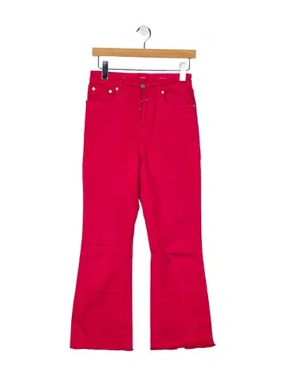 Pre-owned Closed High-rise Wide Leg Jeans In Red