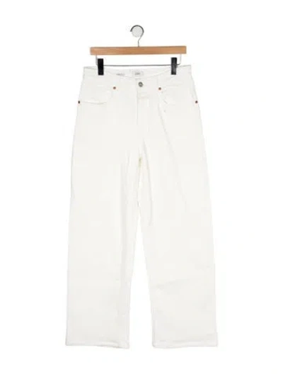 Pre-owned Closed High-rise Wide Leg Jeans In White