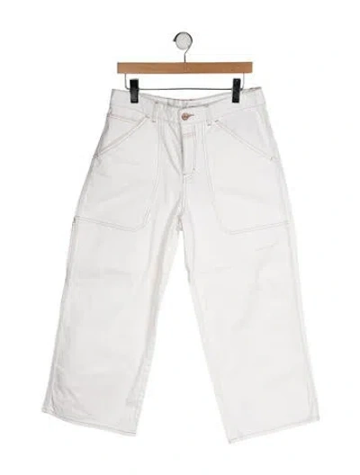 Pre-owned Closed High-rise Wide Leg Jeans In White