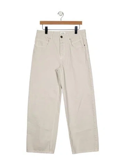 Pre-owned Closed High-rise Wide Leg Jeans In White