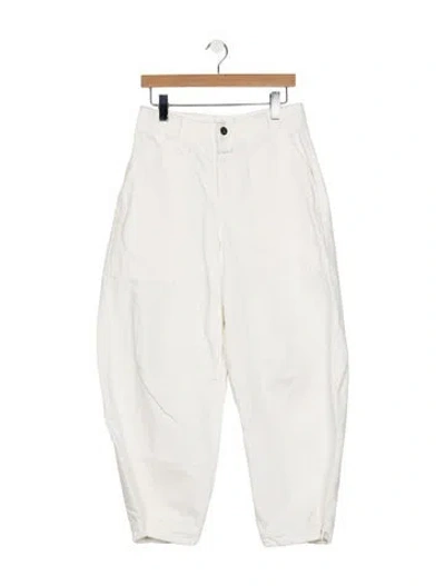 Pre-owned Closed High-rise Wide Leg Jeans In White