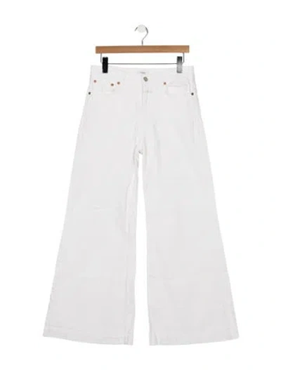 Pre-owned Closed High-rise Wide Leg Jeans In White
