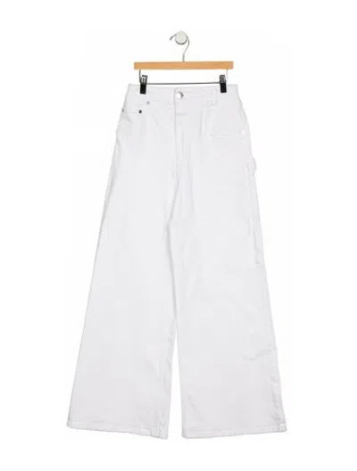 Pre-owned Closed High-rise Wide Leg Jeans In White