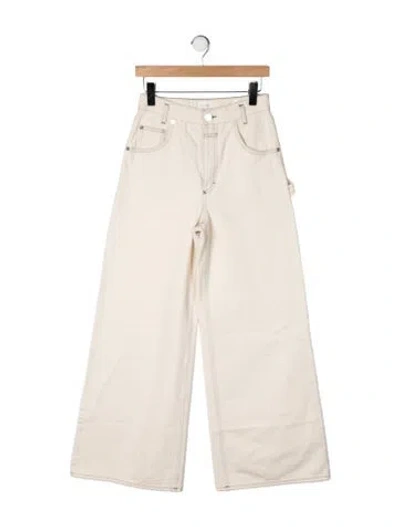 Pre-owned Closed High-rise Wide Leg Jeans In Yellow