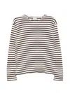 Closed Horizontal-stripe Long-sleeve T-shirt In Brown