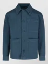 Closed Jacket Collared Design Chest And Front Pockets In Blue