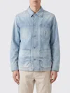 Closed Logo-patch Denim Jacket In Blue