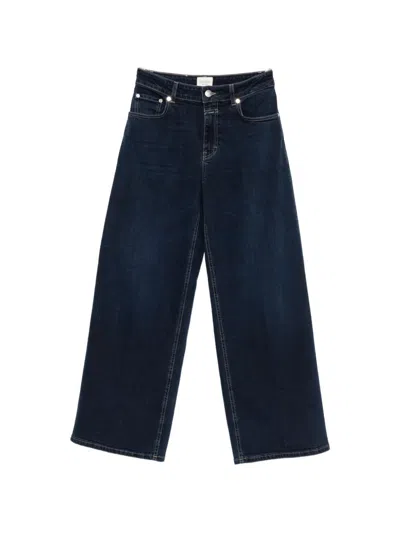 Closed Jayla Flared Denim Jeans In Navy