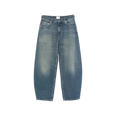 Closed Jazzie Faded Barrel-leg Jeans In Blue