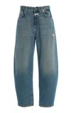 Closed Jazzie Rigid Mid-rise Barrel-leg Jeans In Blue