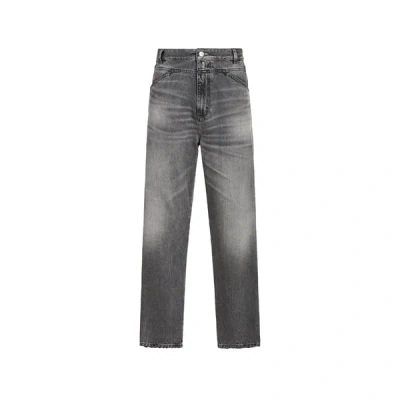 Closed Jean Droit En Coton In Gray