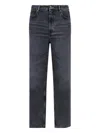 Closed Straight-cut Black Jeans With Traditional Five-pocket Design In Black