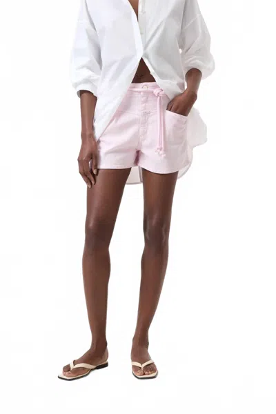 Closed Jocy X Denim Shorts In Milkshake Pink In White