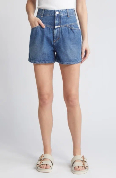 Closed Jocy Cotton Shorts In Midblue
