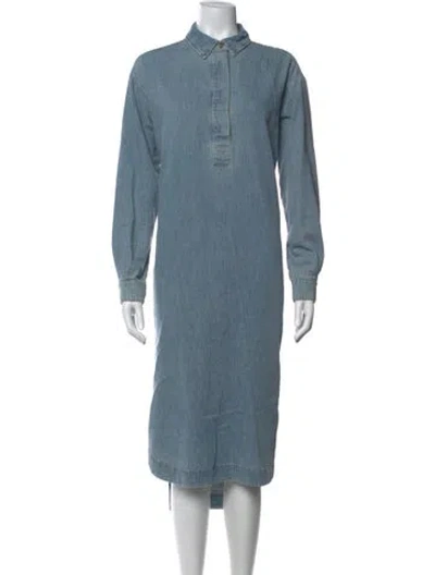 Pre-owned Closed Knee-length Dress In Blue