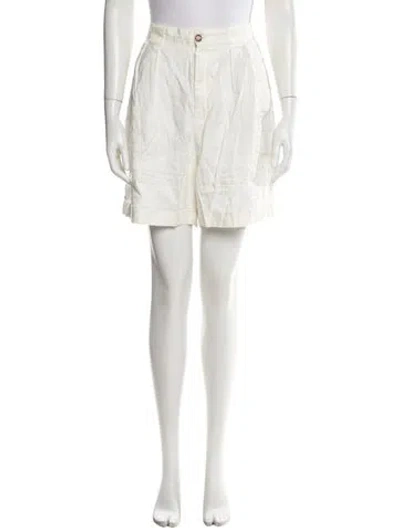 Pre-owned Closed Knee-length Shorts In White