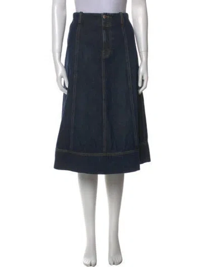 Pre-owned Closed Knee-length Skirt In Blue
