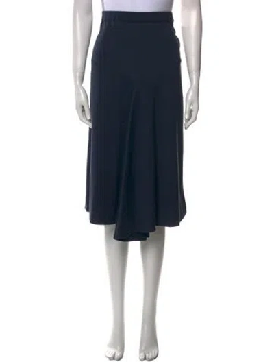 Pre-owned Closed Knee-length Skirt W/ Tags In Blue