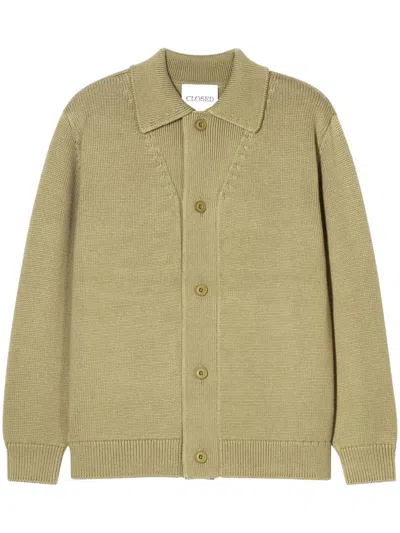 Closed Knitted Cardiagn In 绿色