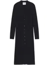 Closed Knitted Midi Dress In 黑色