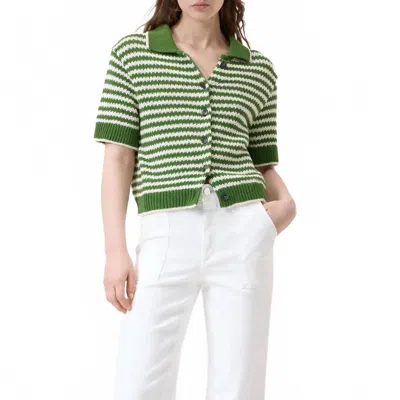 Closed Knitted Organic Cotton Cardigan In Matcha Green