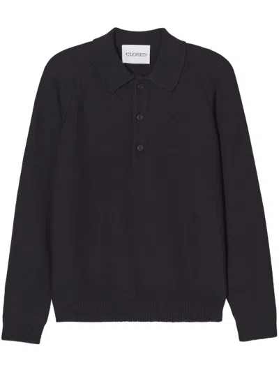 Closed Knitted Polo Shirt In 黑色