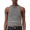 Closed Stripe Tank Top In Black In Black