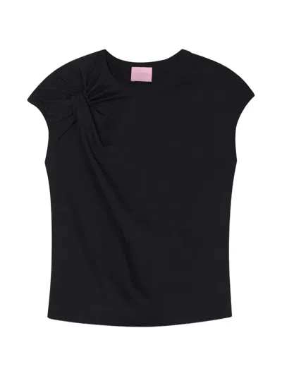 Closed Knotted-detail T-shirt In Black