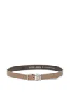 Closed Leather Belt In Brown