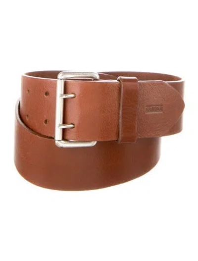 Pre-owned Closed Leather Belt In Brown