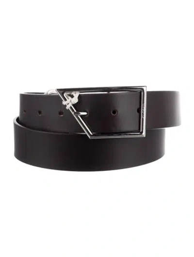 Pre-owned Closed Leather Belt In Brown