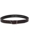 Closed Leather Belt In Brown