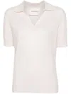 CLOSED CLOSED LINEN AND COTTON BLEND POLO SHIRT