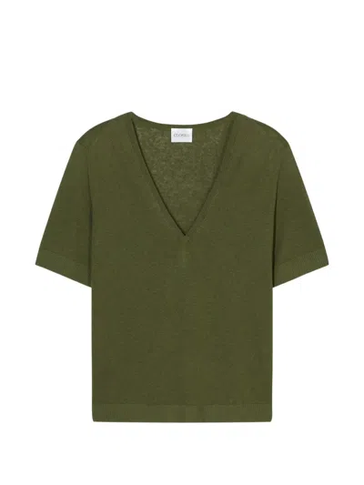Closed Linen And Cotton V-necked Sweater