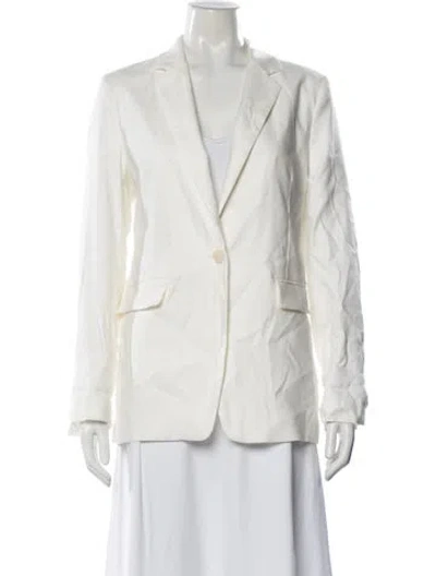 Pre-owned Closed Linen Blazer In White